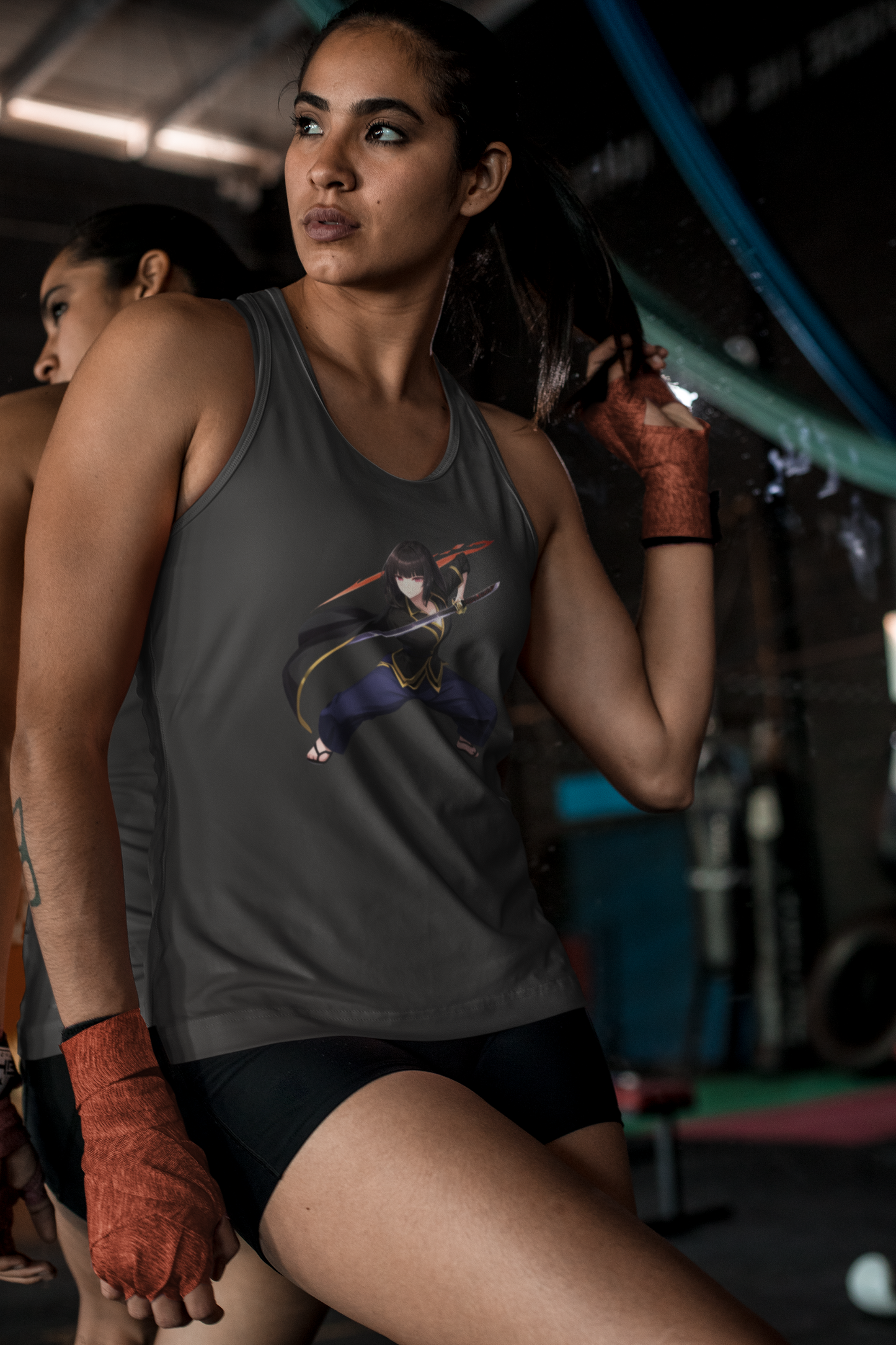 Anime Sword Warrior Girl | Cool Summer Tank Top | Festivals Workout Beach Streetwear