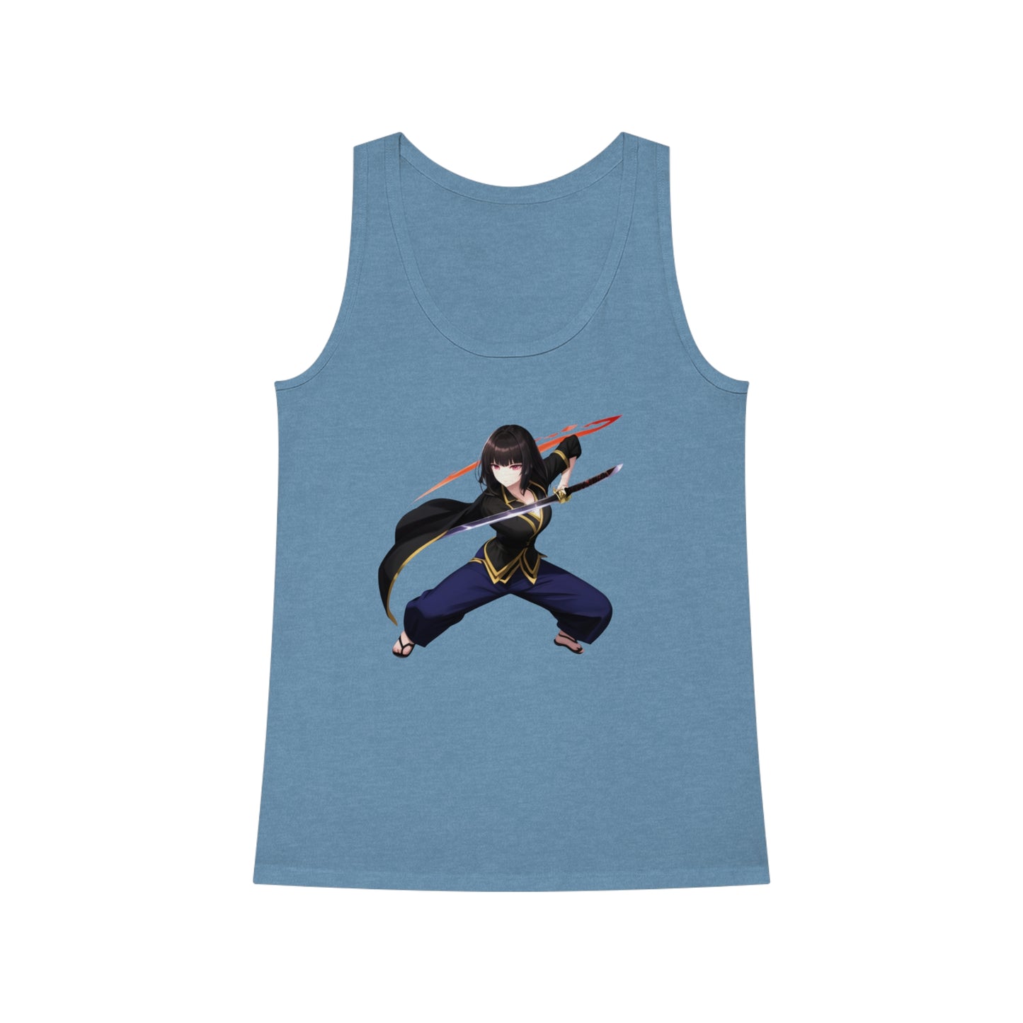 Anime Sword Warrior Girl | Cool Summer Tank Top | Festivals Workout Beach Streetwear