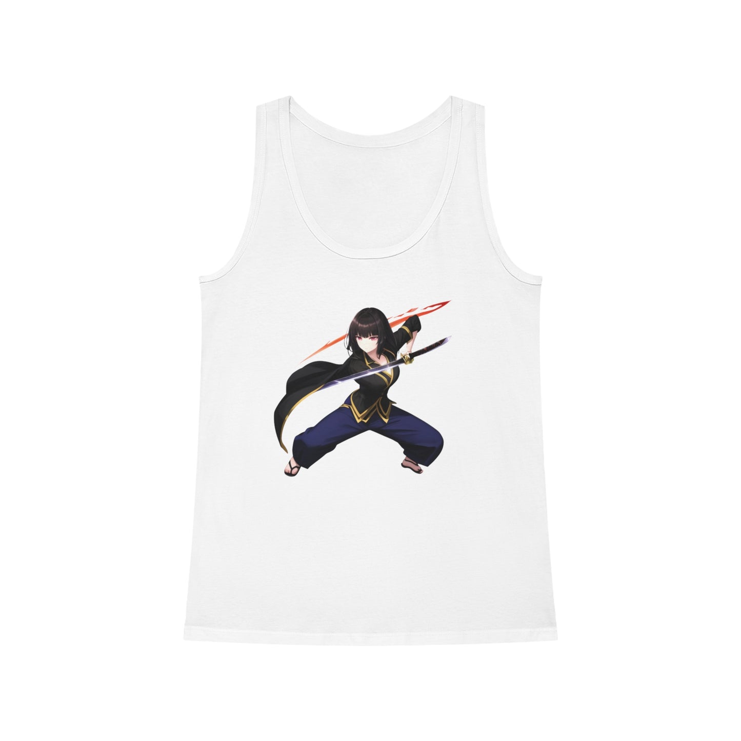 Anime Sword Warrior Girl | Cool Summer Tank Top | Festivals Workout Beach Streetwear