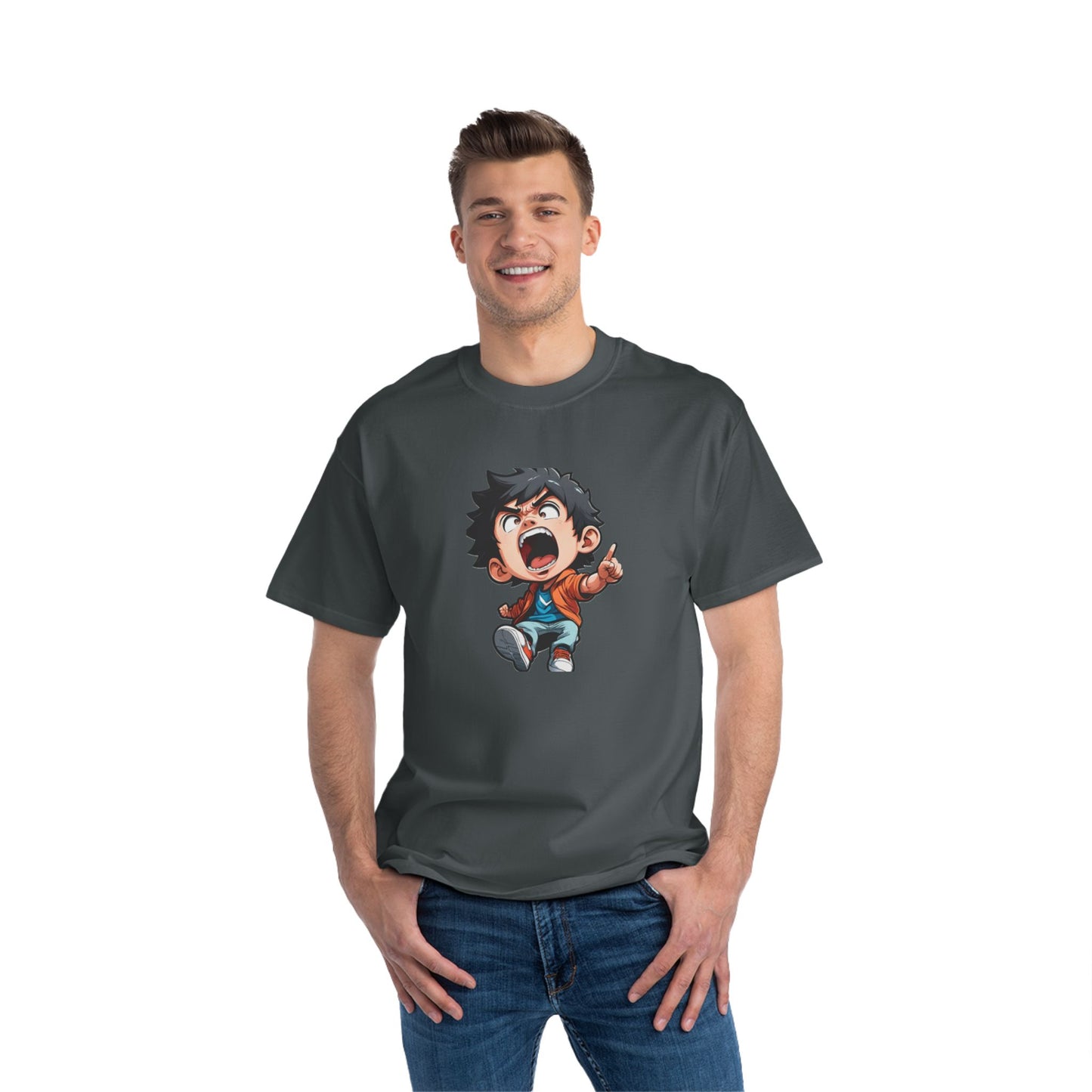 Mood of the Day Anime T-Shirt, Japanese Anime Style Boy Cool Graphic Tee Pop Art Manga Shirt Streetwear Casual T Shirt Unique Design
