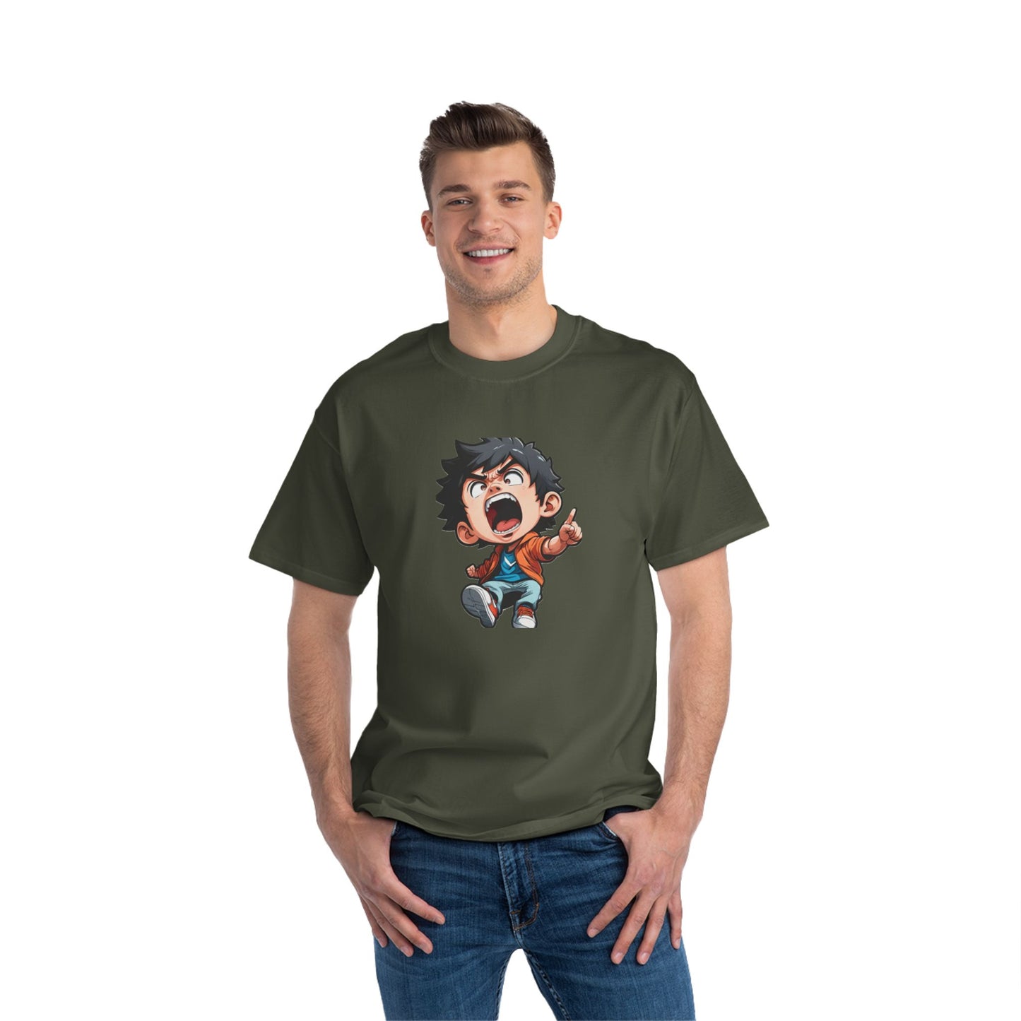 Mood of the Day Anime T-Shirt, Japanese Anime Style Boy Cool Graphic Tee Pop Art Manga Shirt Streetwear Casual T Shirt Unique Design