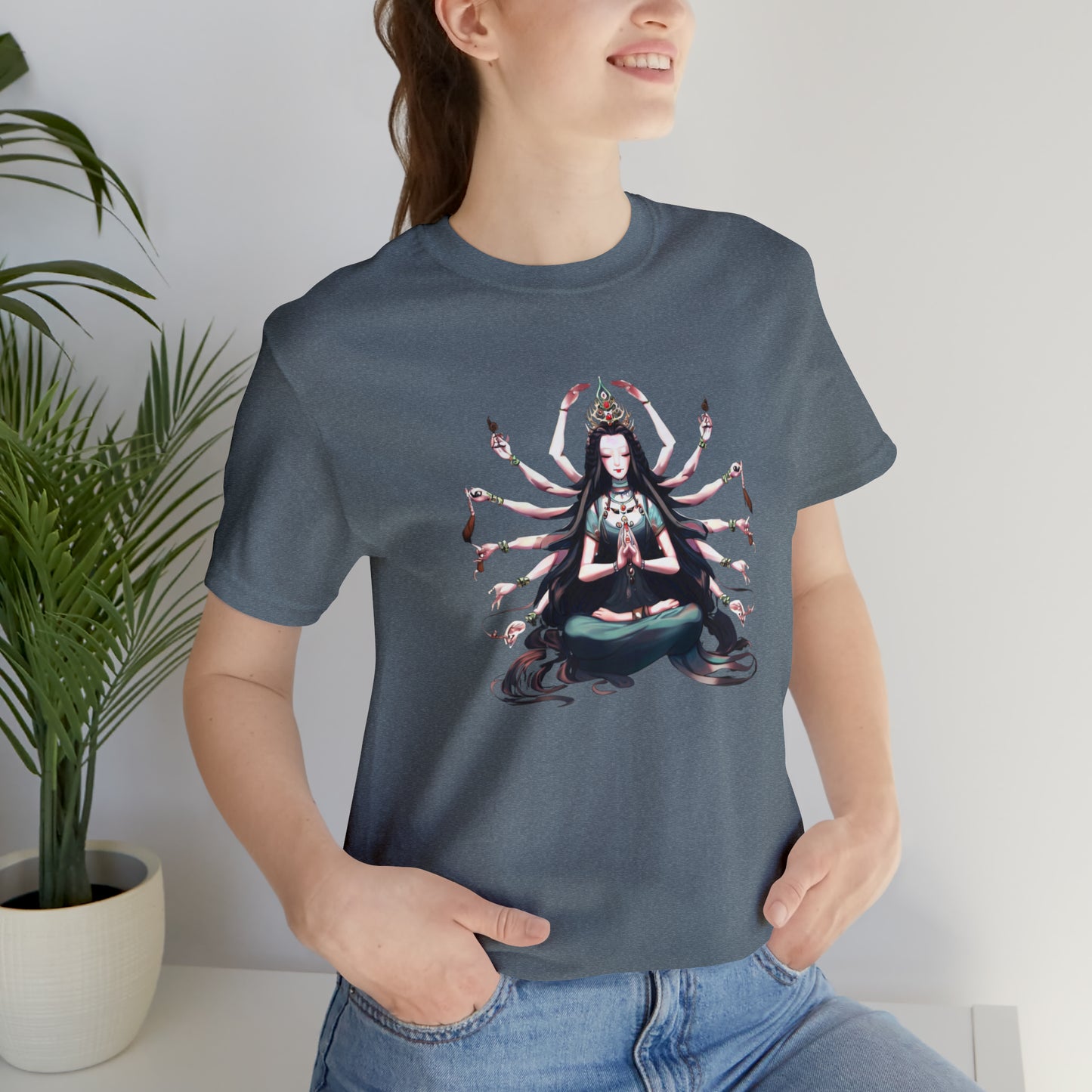 Goddess of Compassion Meditation T-Shirt | Summer Casual Hangout Top | Workout Beach Streetwear Festivals