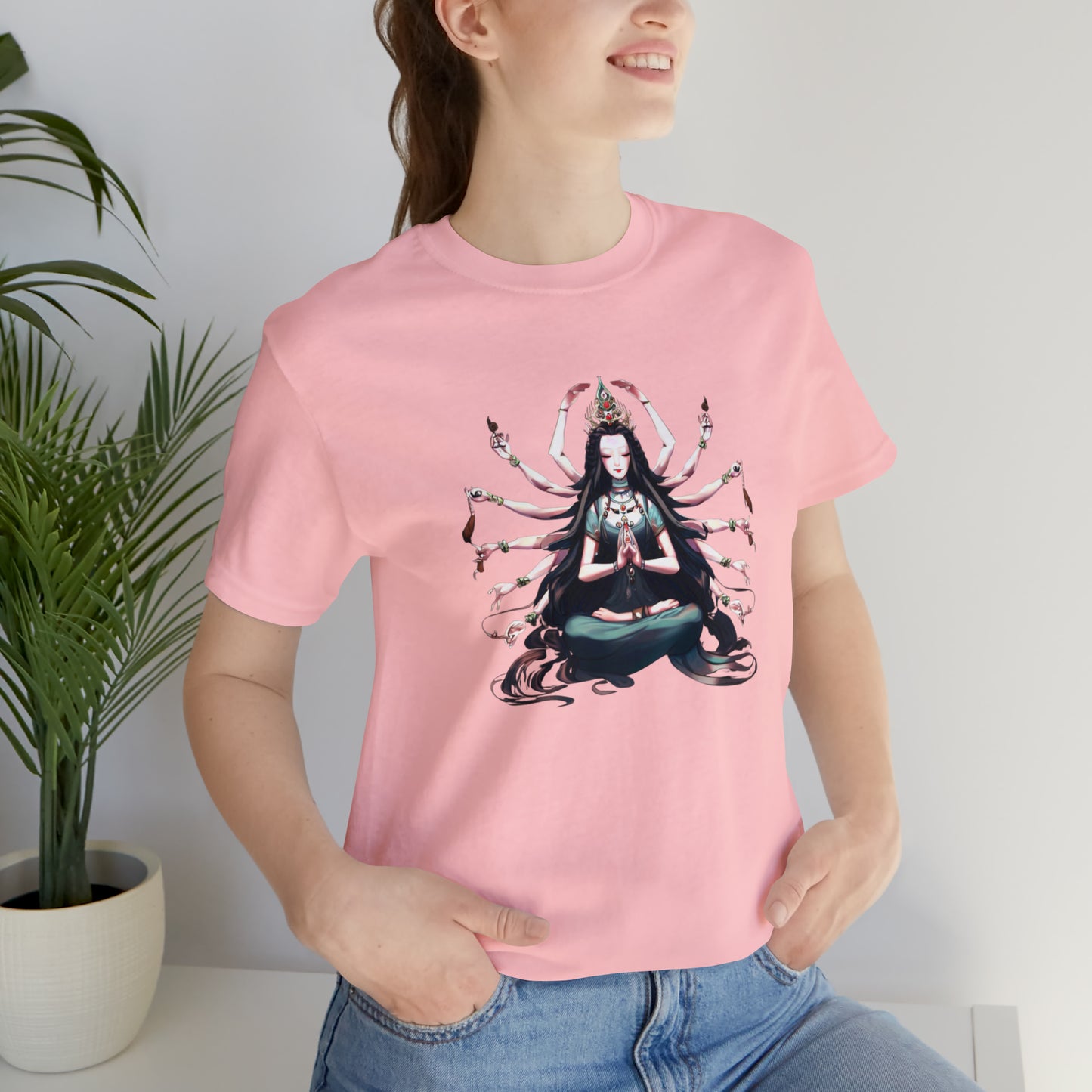 Goddess of Compassion Meditation T-Shirt | Summer Casual Hangout Top | Workout Beach Streetwear Festivals