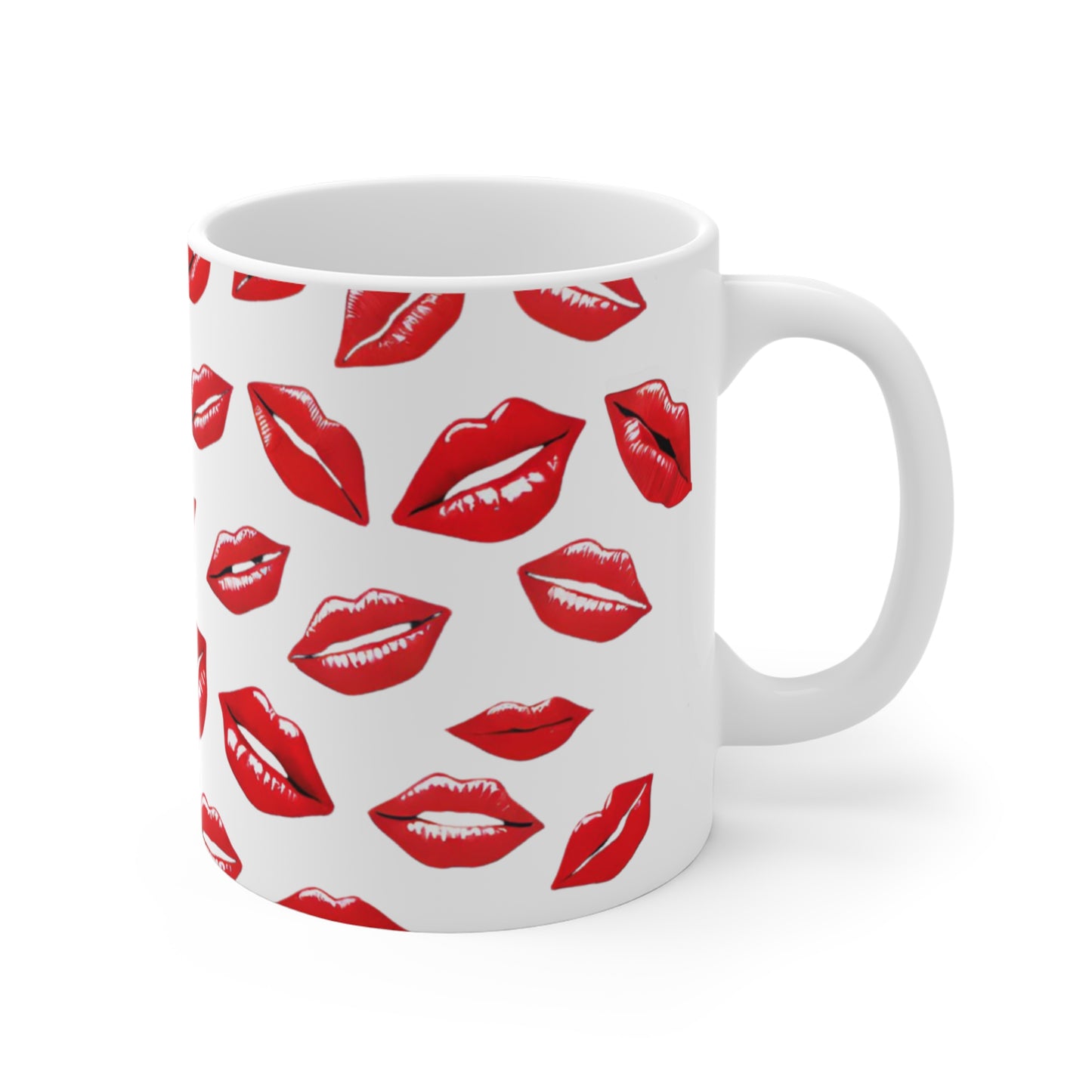 Lipstick Kisses for Your Morning Bliss Mugs (11oz\15oz\20oz) Lipstick Mug Gift for Her Girlfriend Wife Mothers Office Coworker All Occasions
