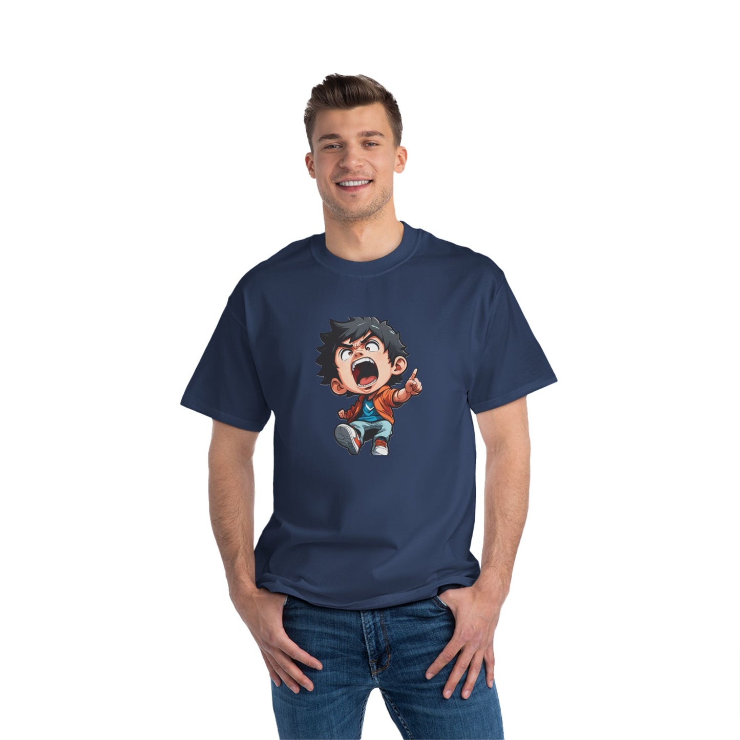 Mood of the Day Anime T-Shirt, Japanese Anime Style Boy Cool Graphic Tee Pop Art Manga Shirt Streetwear Casual T Shirt Unique Design