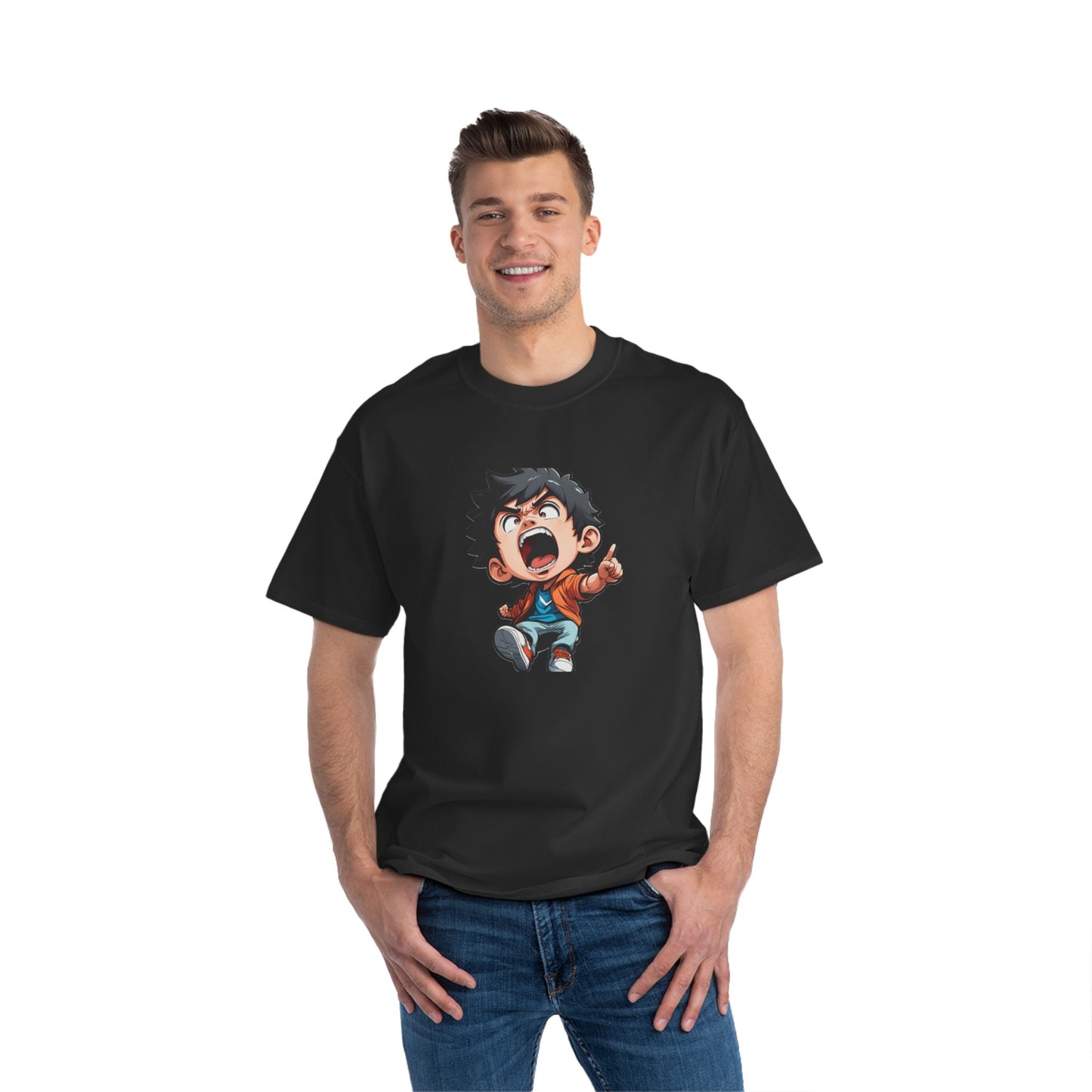 Mood of the Day Anime T-Shirt, Japanese Anime Style Boy Cool Graphic Tee Pop Art Manga Shirt Streetwear Casual T Shirt Unique Design