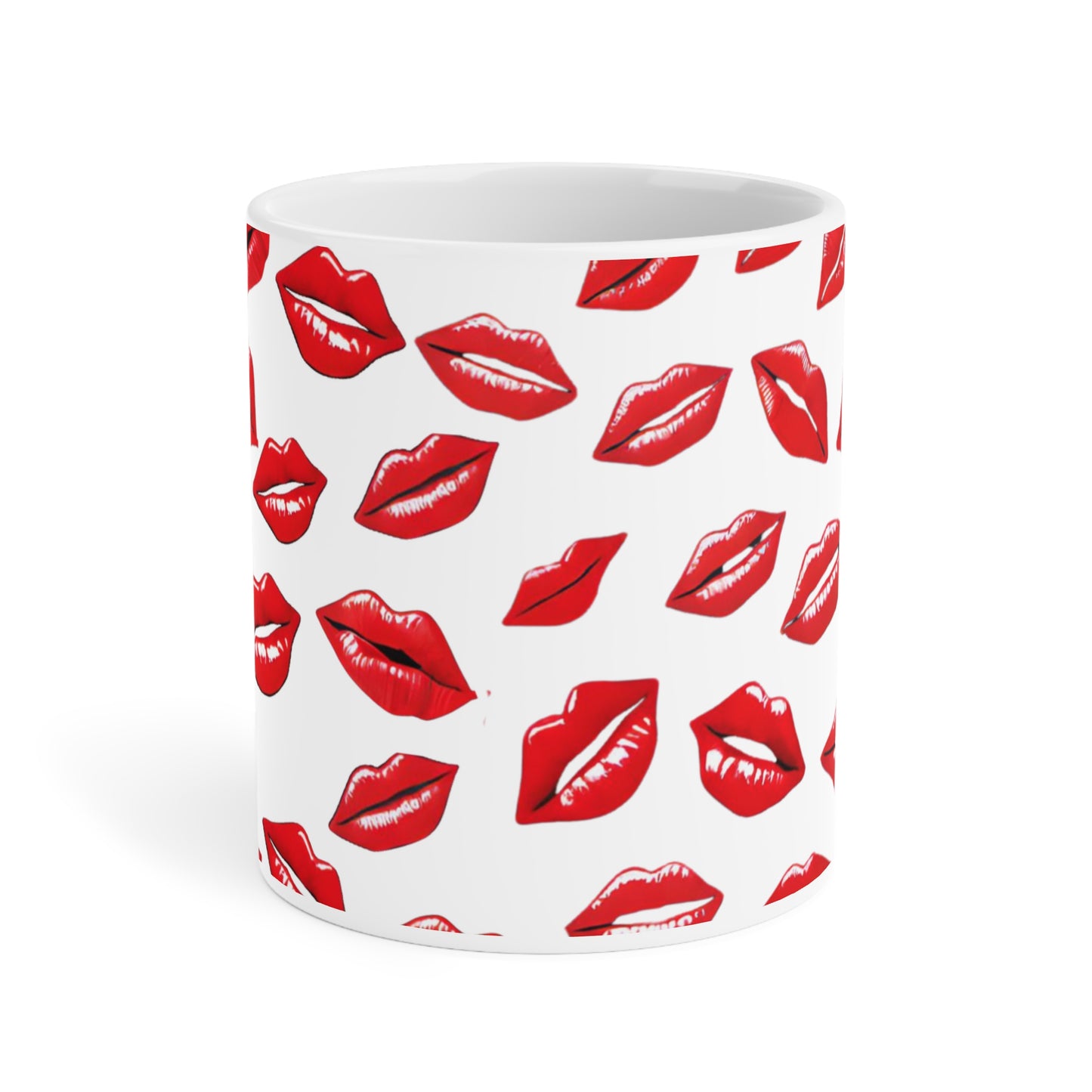 Lipstick Kisses for Your Morning Bliss Mugs (11oz\15oz\20oz) Lipstick Mug Gift for Her Girlfriend Wife Mothers Office Coworker All Occasions