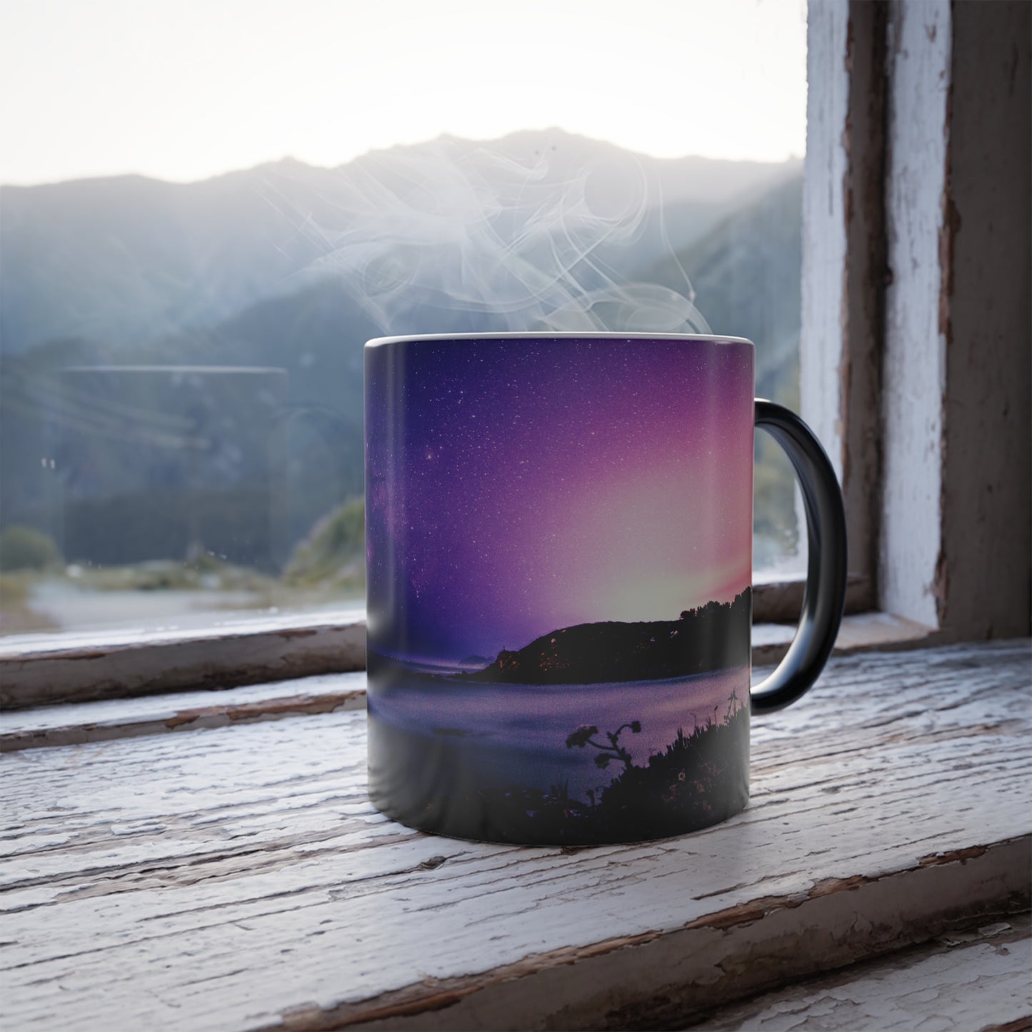 Milky Way Sunset Sky Color Morphing Mug, 11oz / Gift Mug