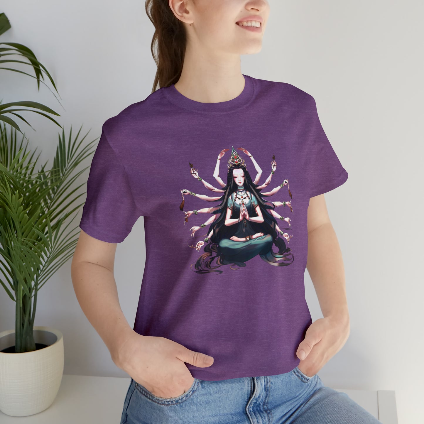 Goddess of Compassion Meditation T-Shirt | Summer Casual Hangout Top | Workout Beach Streetwear Festivals