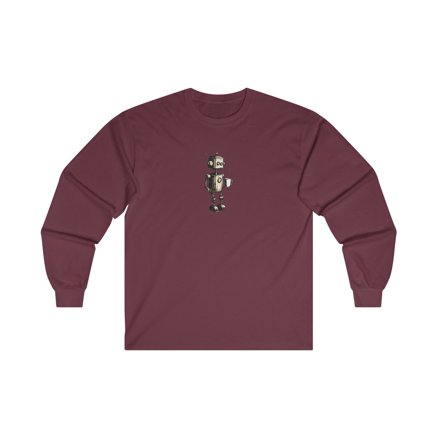 Caffeine Fuel Cotton Long Sleeve Tee | Coffee, Caffeine Lovers | Casual Hangout Streetwear T-Shirts | Gift Shirt