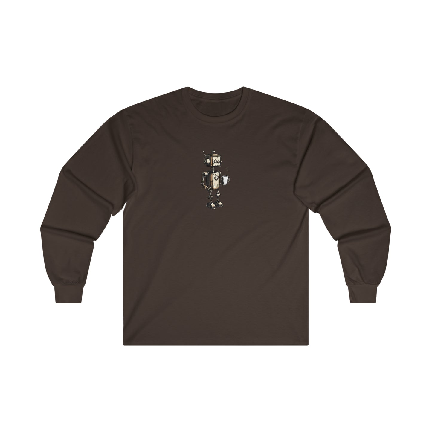 Caffeine Fuel Cotton Long Sleeve Tee | Coffee, Caffeine Lovers | Casual Hangout Streetwear T-Shirts | Gift Shirt