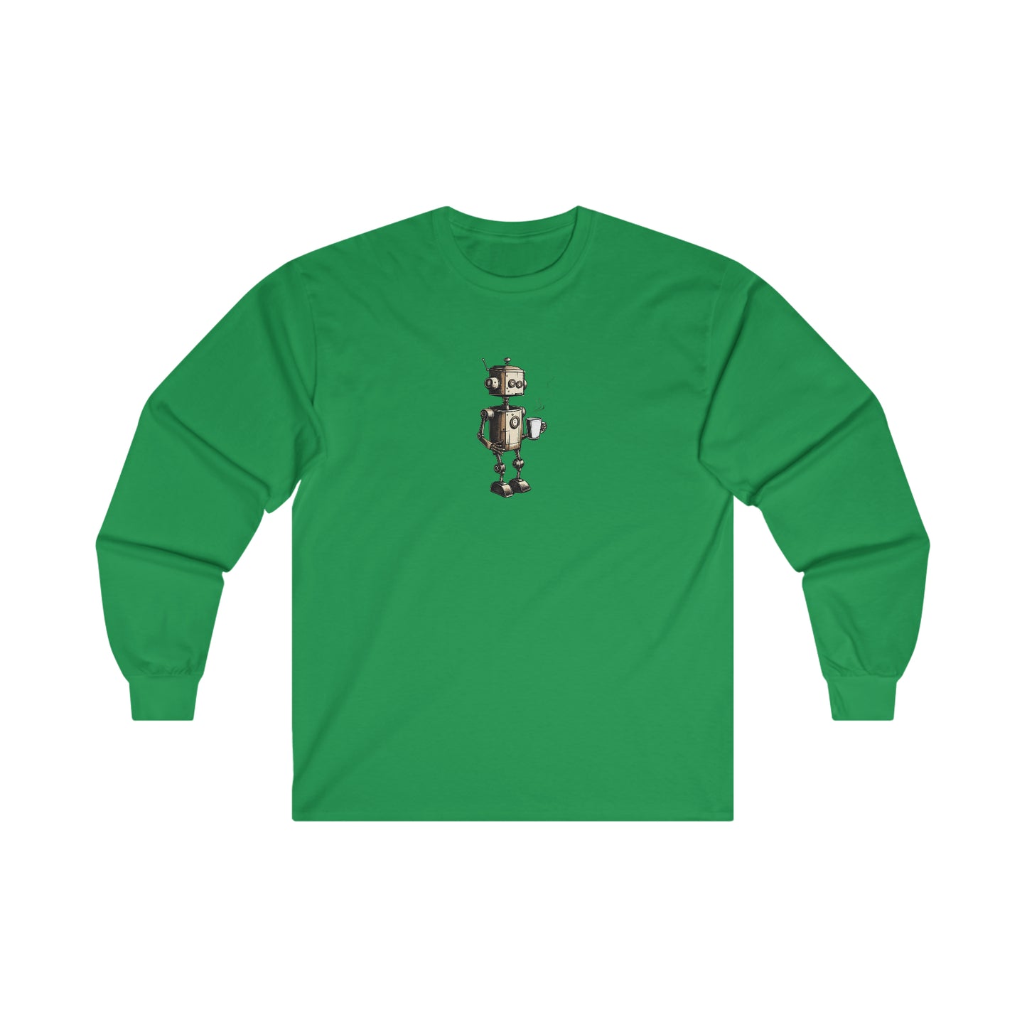 Caffeine Fuel Cotton Long Sleeve Tee | Coffee, Caffeine Lovers | Casual Hangout Streetwear T-Shirts | Gift Shirt