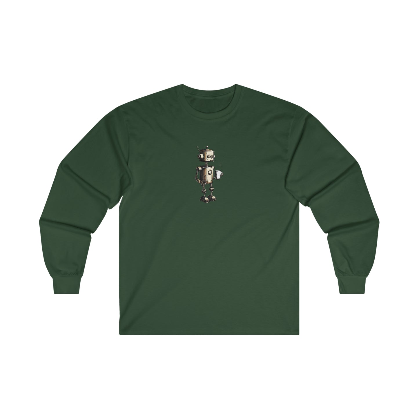 Caffeine Fuel Cotton Long Sleeve Tee | Coffee, Caffeine Lovers | Casual Hangout Streetwear T-Shirts | Gift Shirt