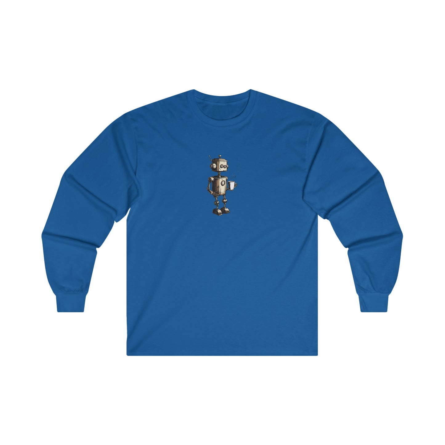 Caffeine Fuel Cotton Long Sleeve Tee | Coffee, Caffeine Lovers | Casual Hangout Streetwear T-Shirts | Gift Shirt