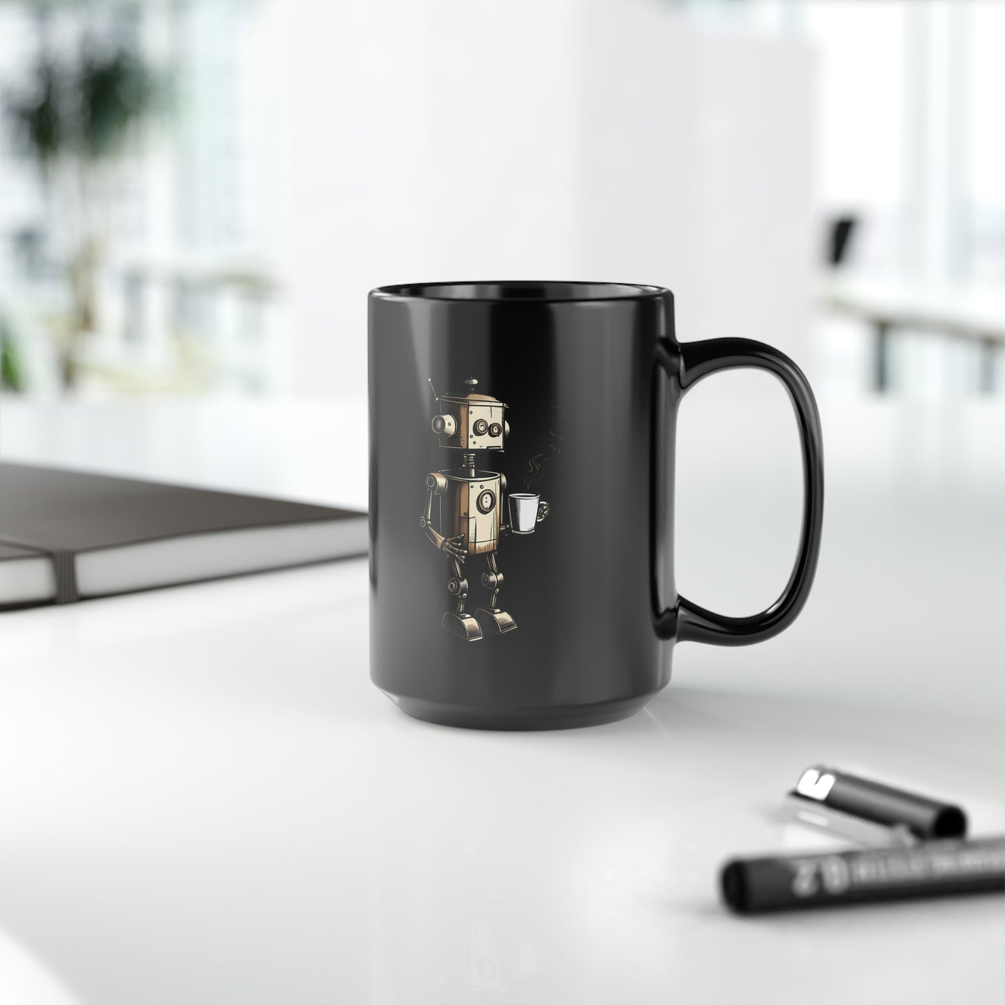 Caffeine Fuel Robot Mug, 15oz | Coffee Lovers | Robots and Coffee | Any Occasion Gift