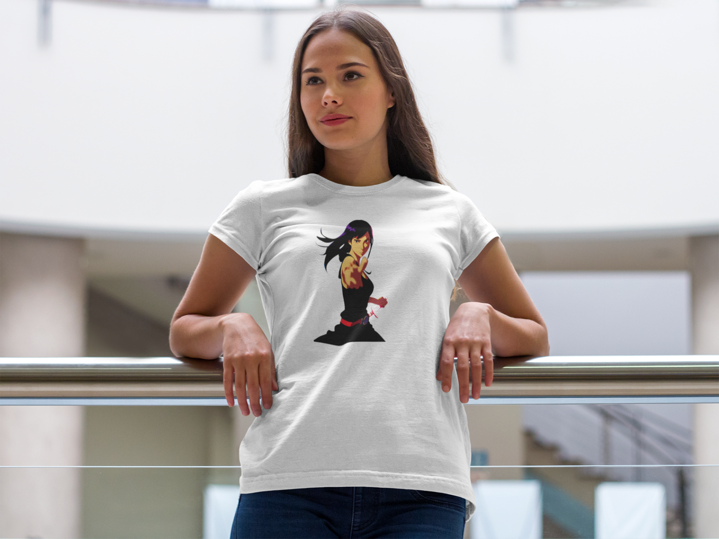 Anime Inner Warrior Girl Tee | Hip Cool Summer Casual Hangout T-Shirt | Workout Beach Tee
