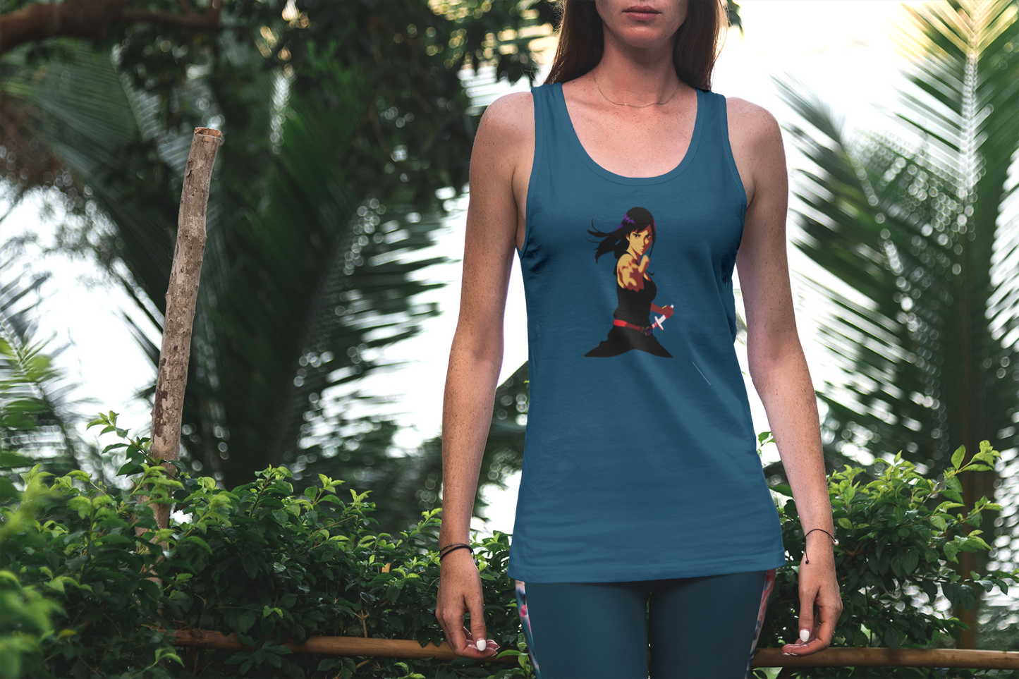 Anime Inner Warrior Girl | Cool Summer Tank Top | Festivals Workout Beach Streetwear