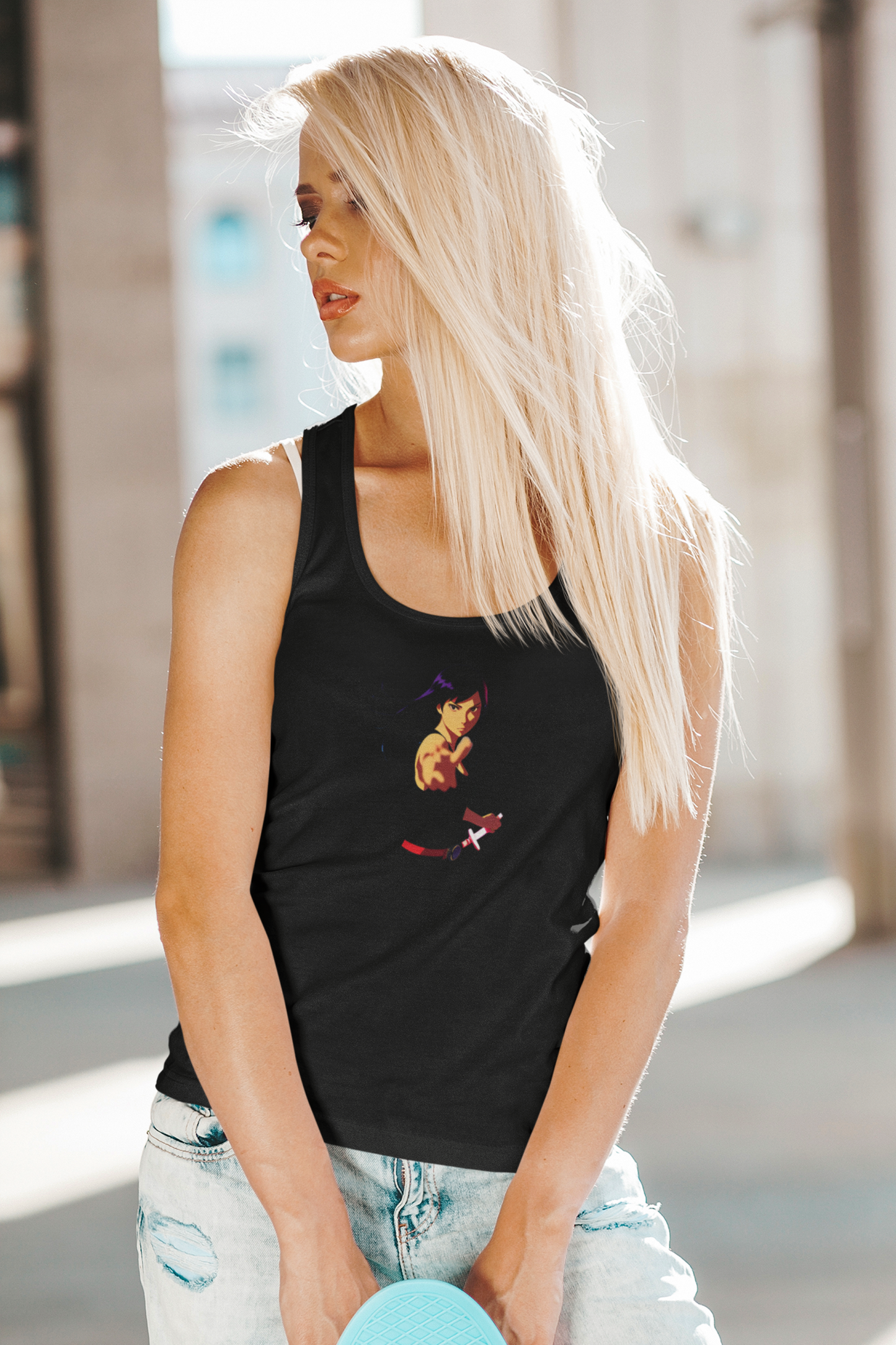 Anime Inner Warrior Girl | Cool Summer Tank Top | Festivals Workout Beach Streetwear