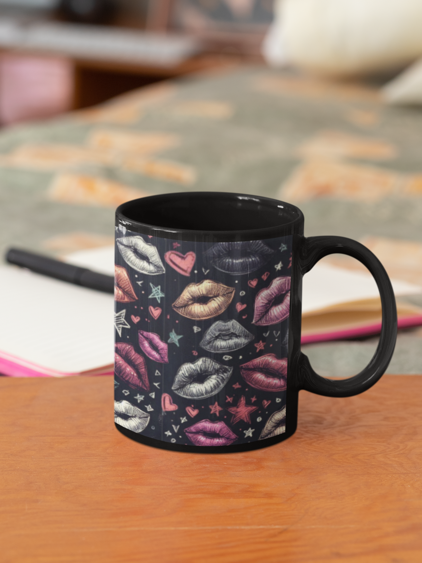 Lipstick Approved, No Smudges Required Mug! Lipstick Mug Gift for Her Girlfriend Wife Mothers Office Coworker Holidays Stocking Stuffers