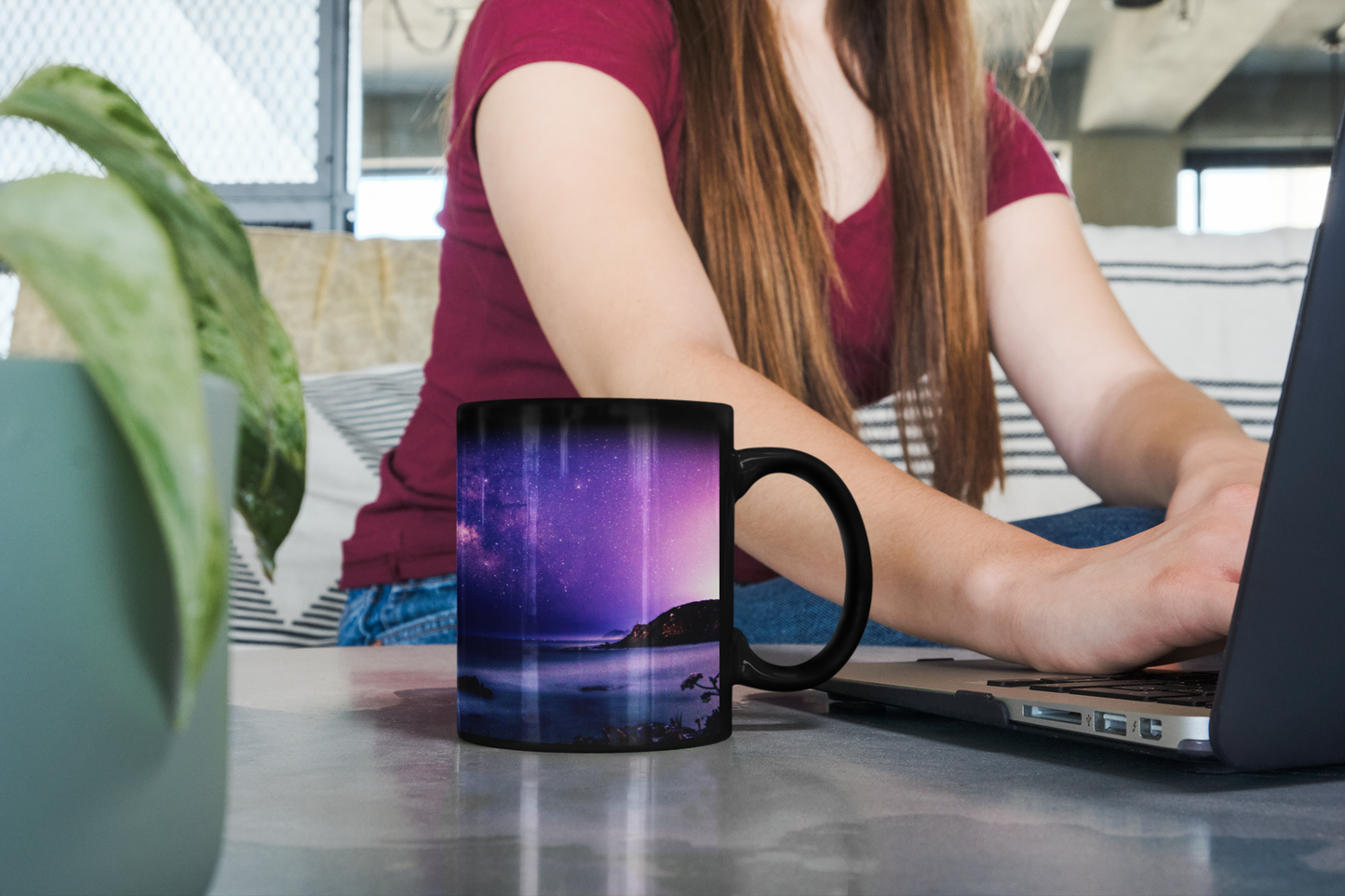 Milky Way Sunset Sky Color Morphing Mug, 11oz / Gift Mug