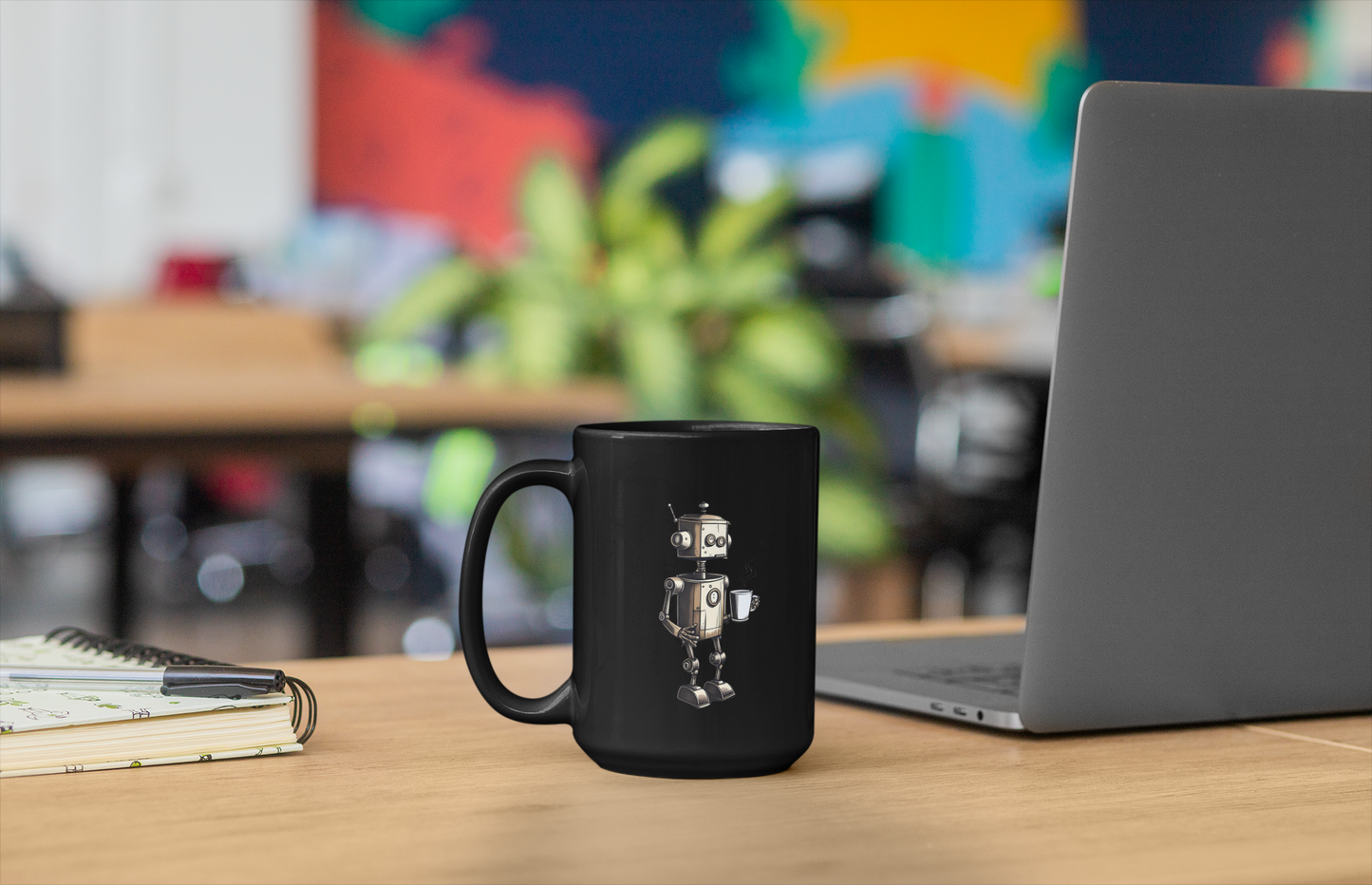 Caffeine Fuel Robot Mug, 15oz | Coffee Lovers | Robots and Coffee | Any Occasion Gift
