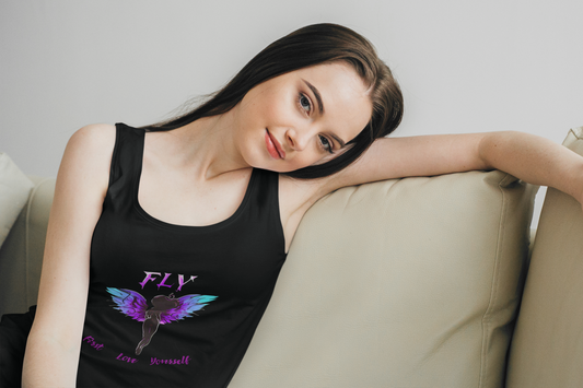 FLY Angel Tank Top | Concert Festivals Beach Summer Tank Top | Casual Inspirational Streetwear