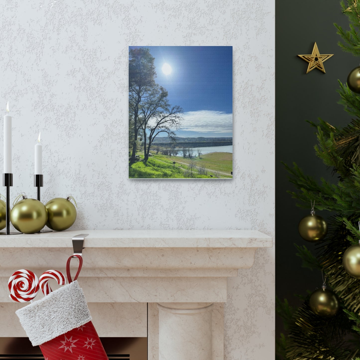 Tranquil Lake Overlook | Canvas Print Gallery Wrap
