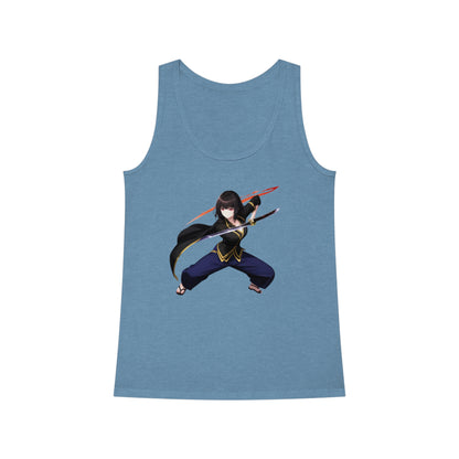 Anime Sword Warrior Girl | Cool Summer Tank Top | Festivals Workout Beach Streetwear