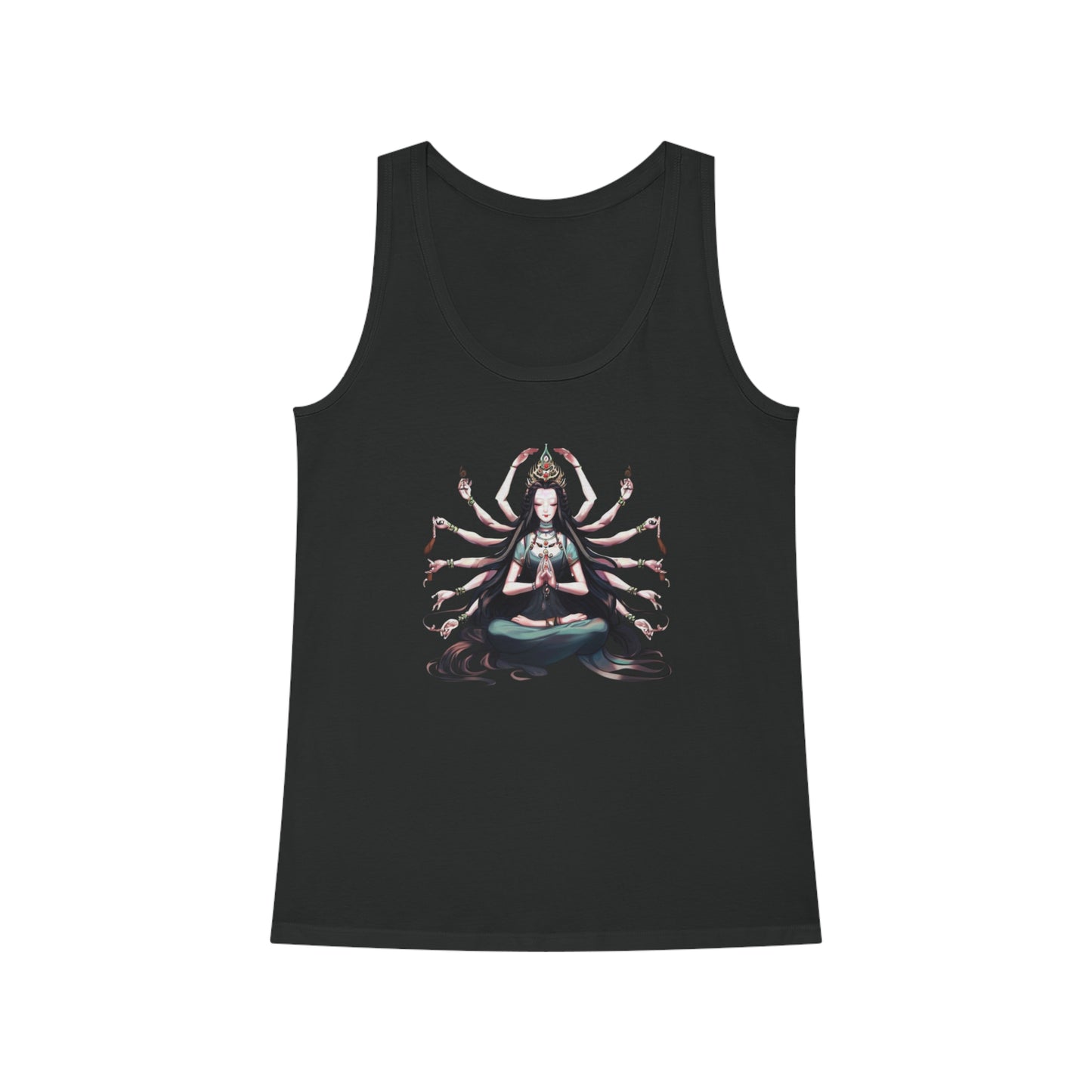 Goddess of Compassion Meditation Tank Top| Hip Cool Summer Casual Hangout Top | Workout Beach Streetwear