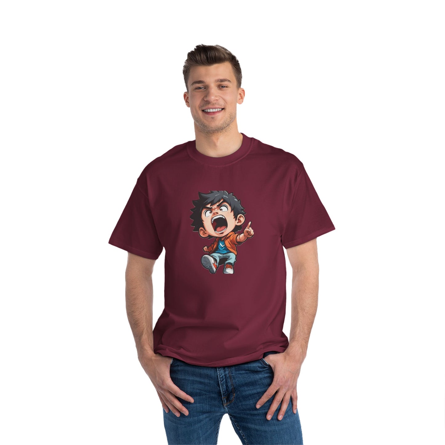Mood of the Day Anime T-Shirt, Japanese Anime Style Boy Cool Graphic Tee Pop Art Manga Shirt Streetwear Casual T Shirt Unique Design