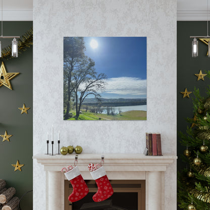 Tranquil Lake Overlook | Canvas Print Gallery Wrap