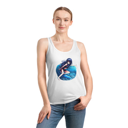 Surfer Girl Anime Tank Top | Beach Surf Tee | Summer Casual Hangout Tee