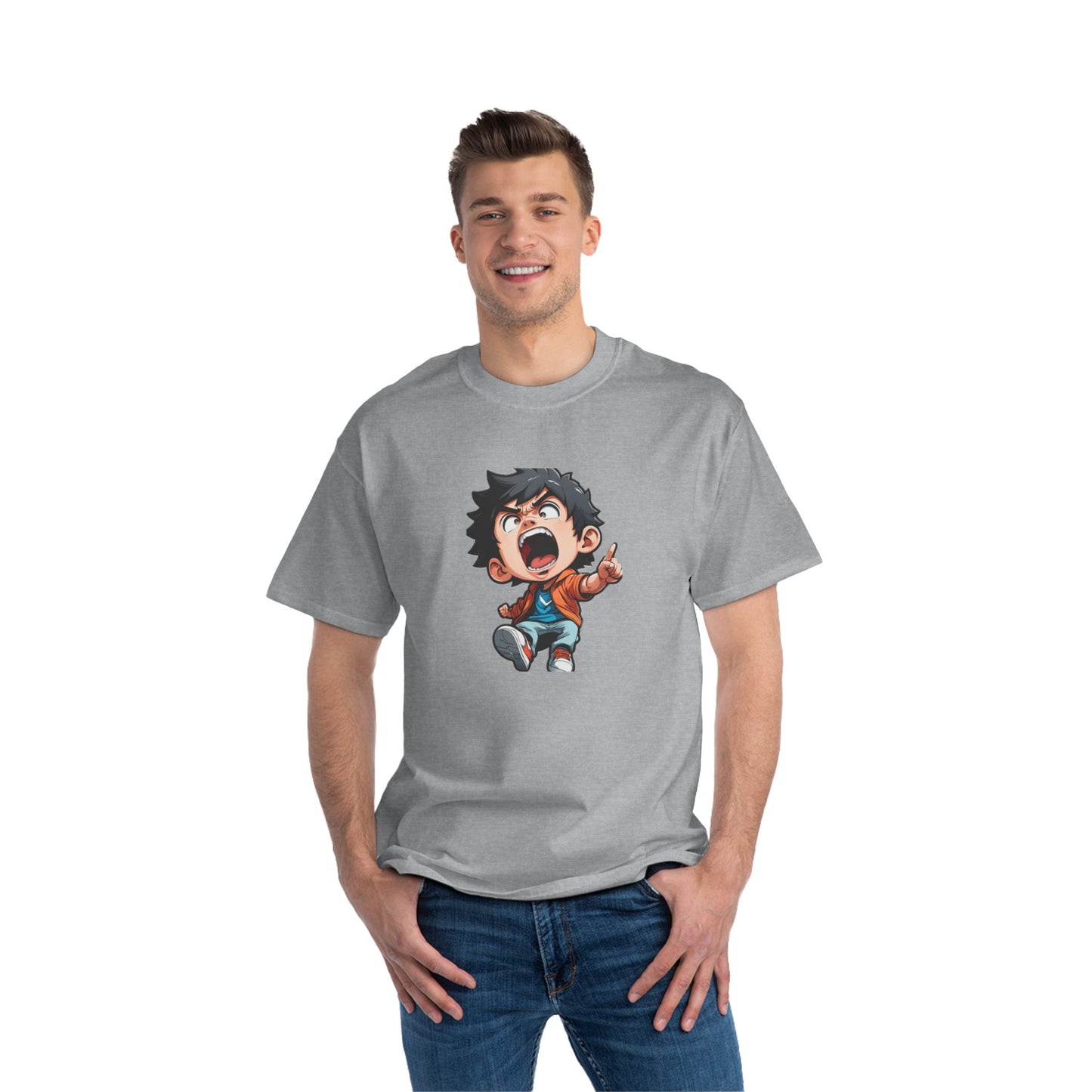 Mood of the Day Anime T-Shirt, Japanese Anime Style Boy Cool Graphic Tee Pop Art Manga Shirt Streetwear Casual T Shirt Unique Design