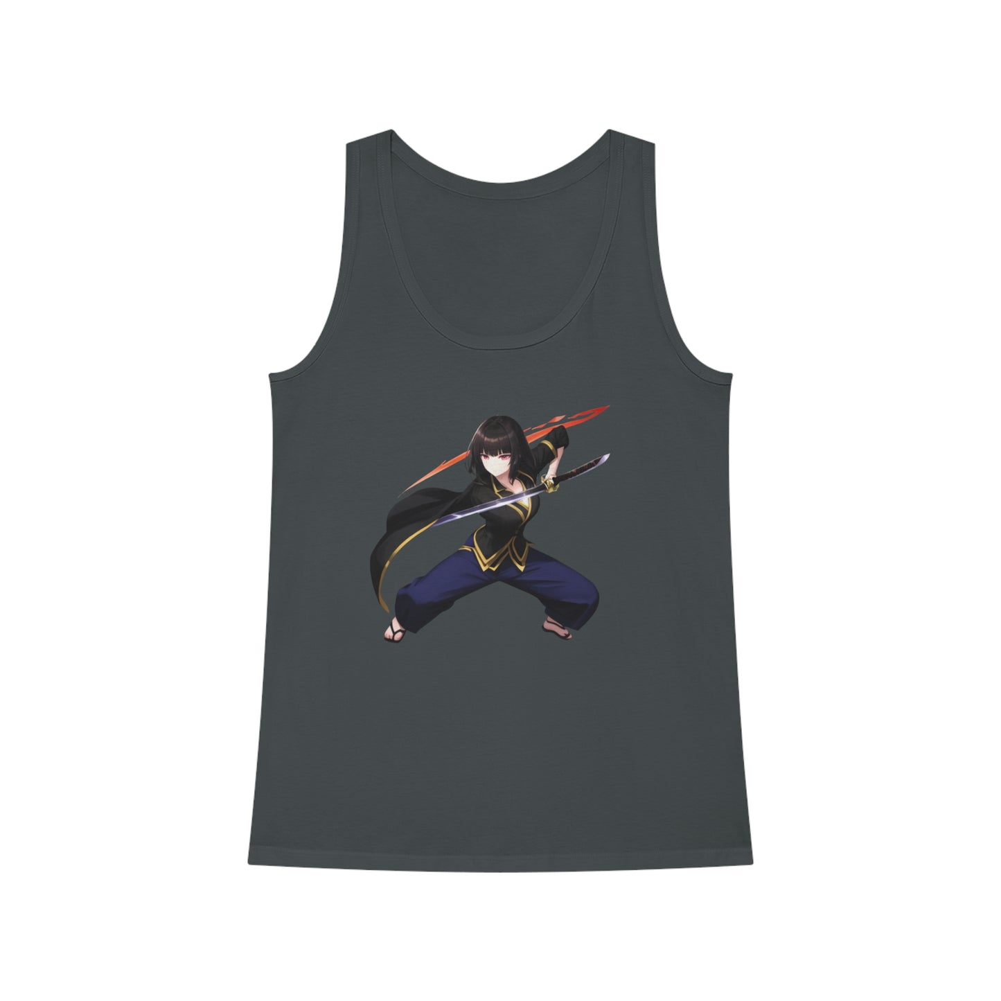 Anime Sword Warrior Girl | Cool Summer Tank Top | Festivals Workout Beach Streetwear