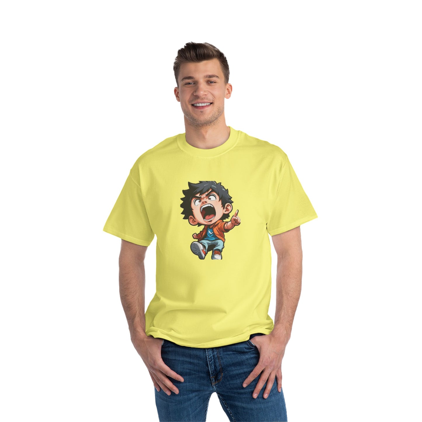 Mood of the Day Anime T-Shirt, Japanese Anime Style Boy Cool Graphic Tee Pop Art Manga Shirt Streetwear Casual T Shirt Unique Design