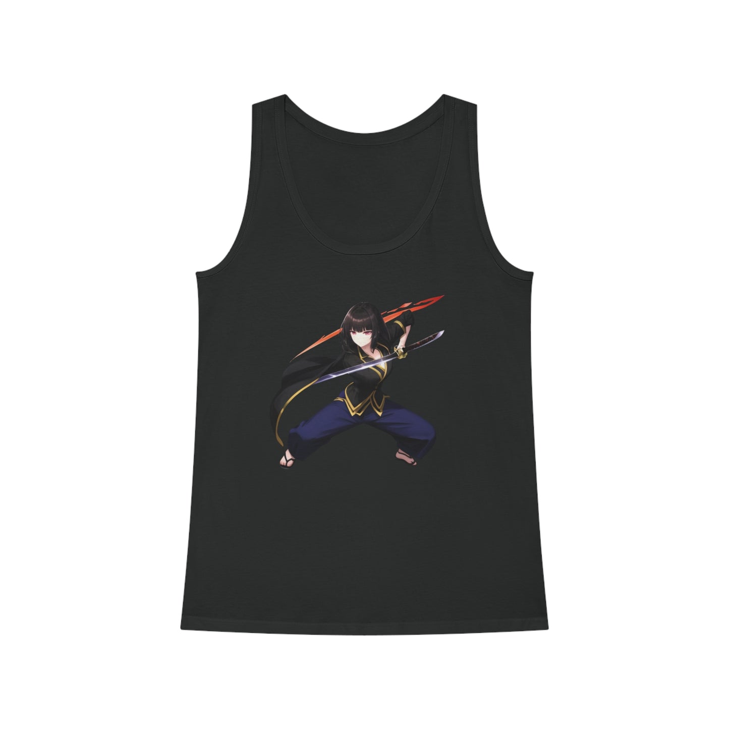 Anime Sword Warrior Girl | Cool Summer Tank Top | Festivals Workout Beach Streetwear