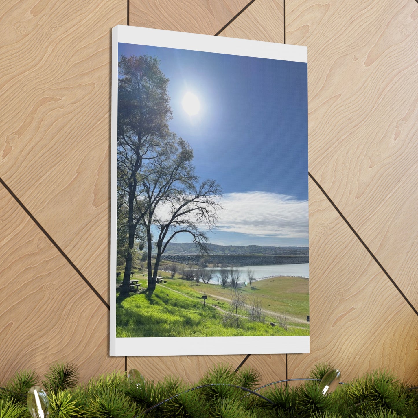 Tranquil Lake Overlook | Canvas Print Gallery Wrap