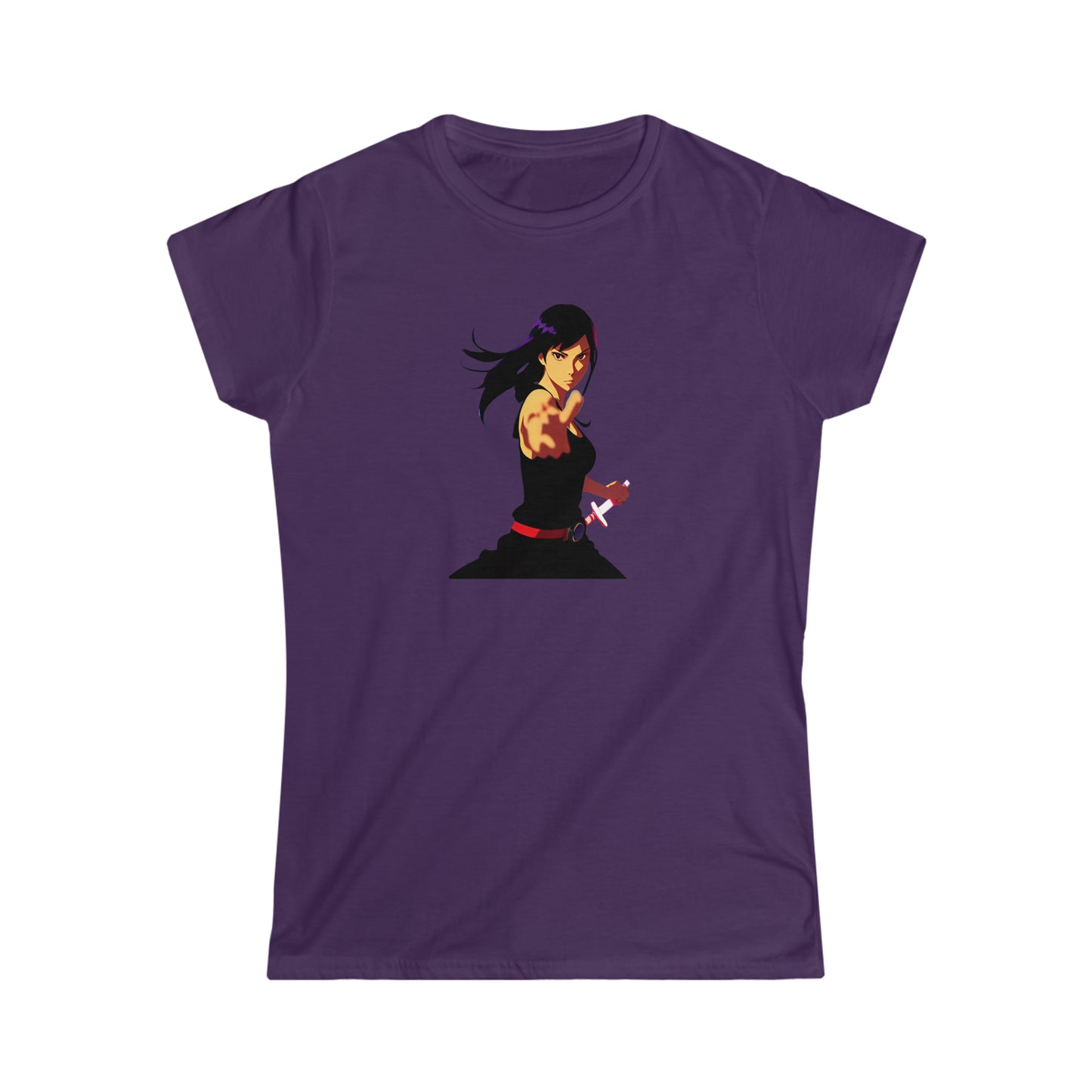 Anime Inner Warrior Girl Tee | Hip Cool Summer Casual Hangout T-Shirt | Workout Beach Tee