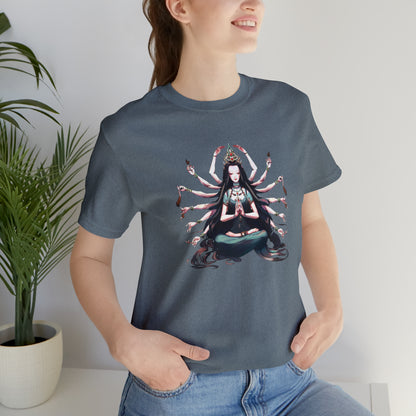 Goddess of Compassion Meditation T-Shirt | Summer Casual Hangout Top | Workout Beach Streetwear Festivals