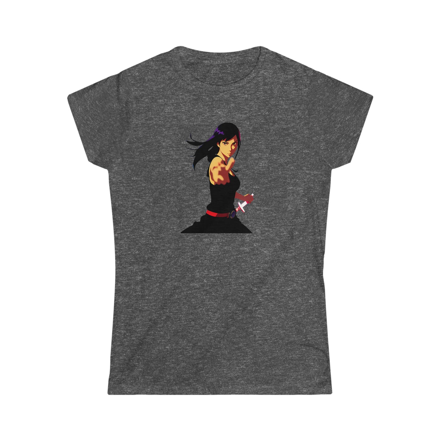Anime Inner Warrior Girl Tee | Hip Cool Summer Casual Hangout T-Shirt | Workout Beach Tee