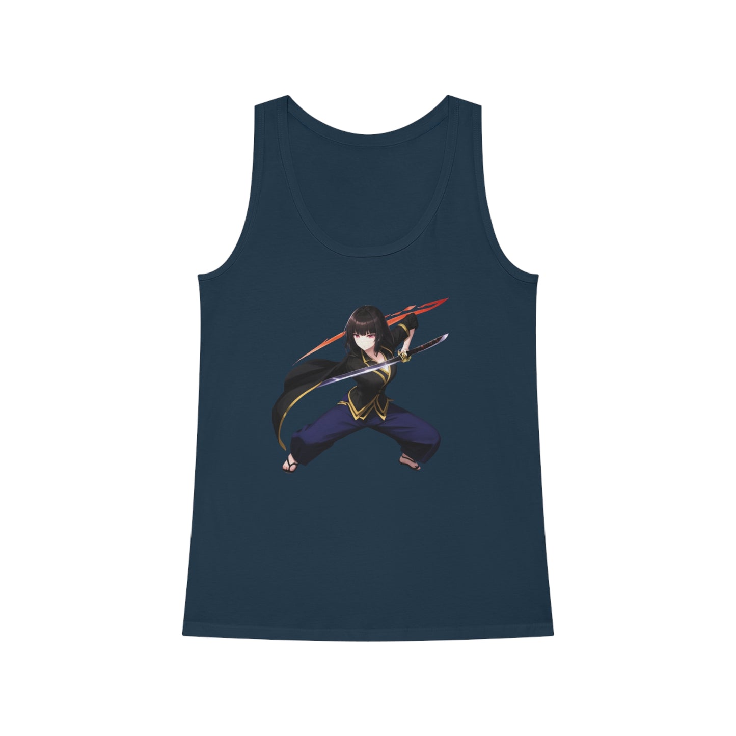 Anime Sword Warrior Girl | Cool Summer Tank Top | Festivals Workout Beach Streetwear