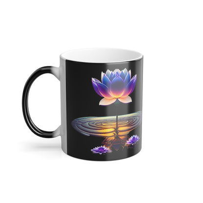Serene Lotus Flower Color Morphing Mug | Magical World Mug | Magic Gift Mug
