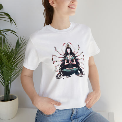 Goddess of Compassion Meditation T-Shirt | Summer Casual Hangout Top | Workout Beach Streetwear Festivals