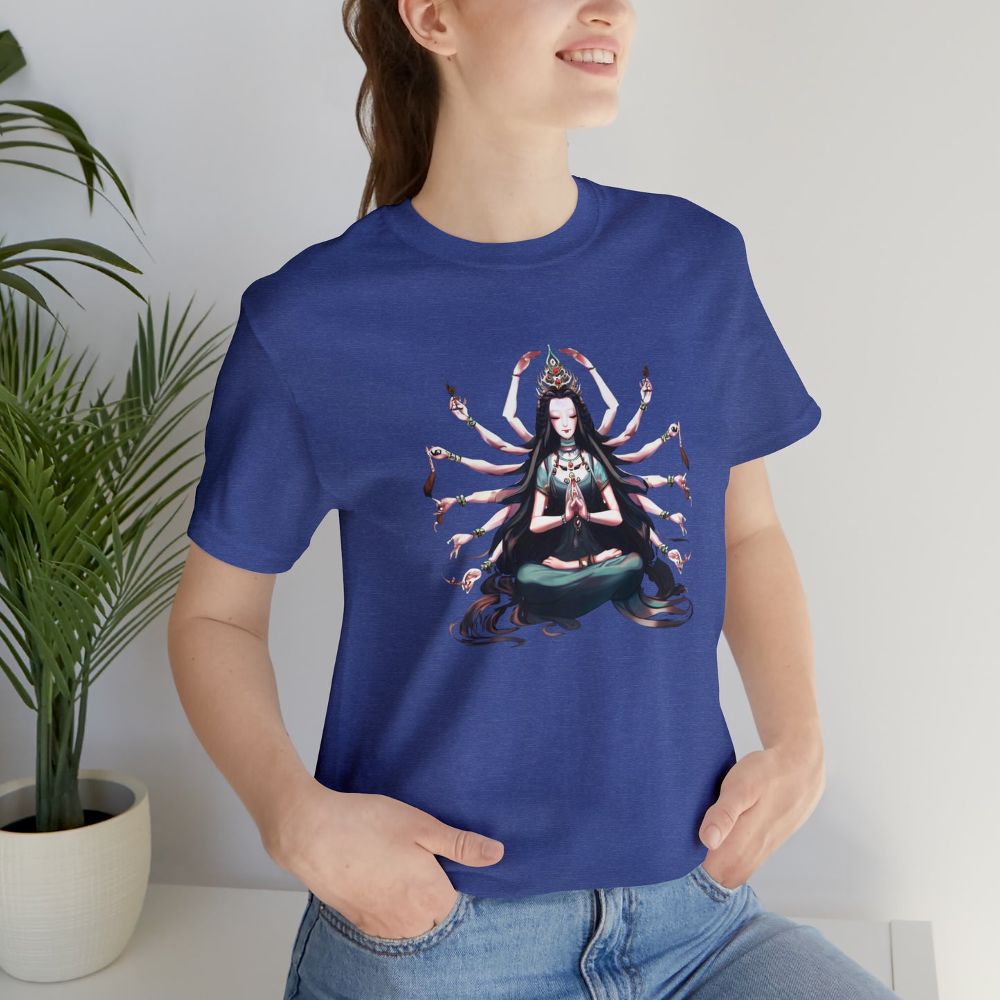 Goddess of Compassion Meditation T-Shirt | Summer Casual Hangout Top | Workout Beach Streetwear Festivals