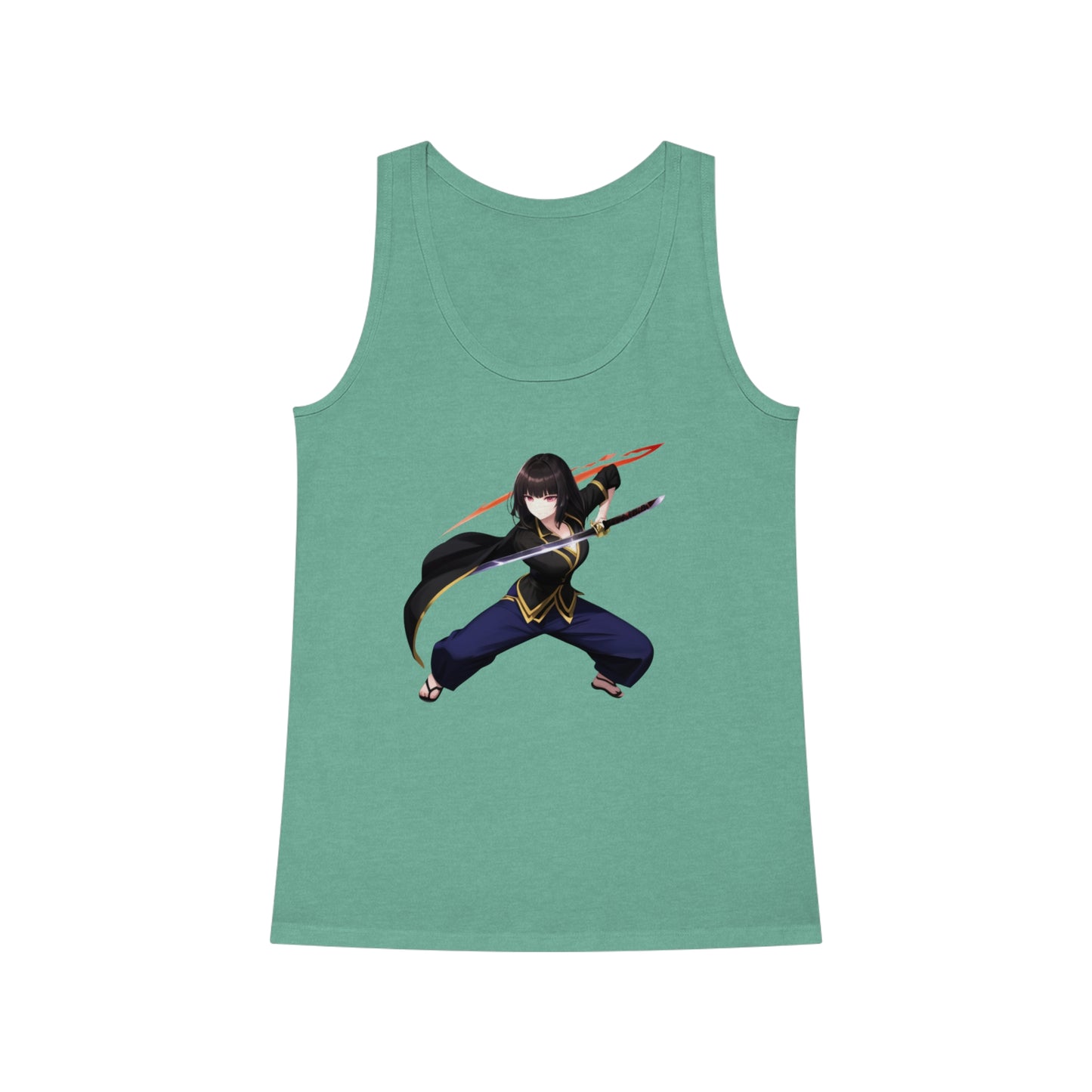 Anime Sword Warrior Girl | Cool Summer Tank Top | Festivals Workout Beach Streetwear