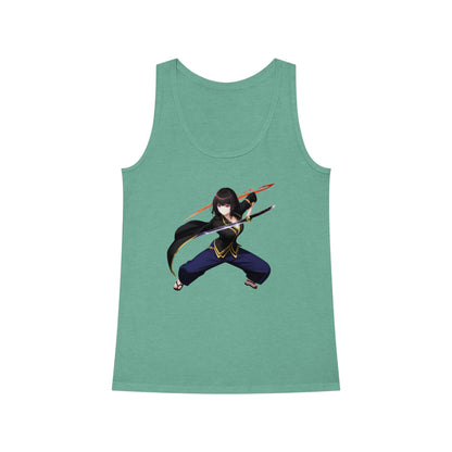 Anime Sword Warrior Girl | Cool Summer Tank Top | Festivals Workout Beach Streetwear