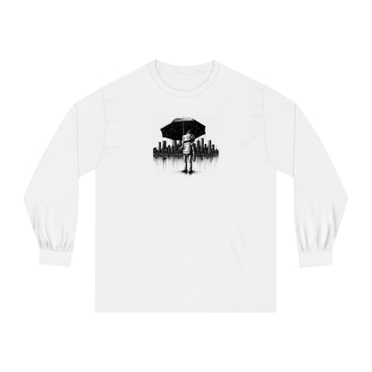 Robot in the Rain Long Sleeve T-Shirt: Embrace Solitude and Self-Contemplation
