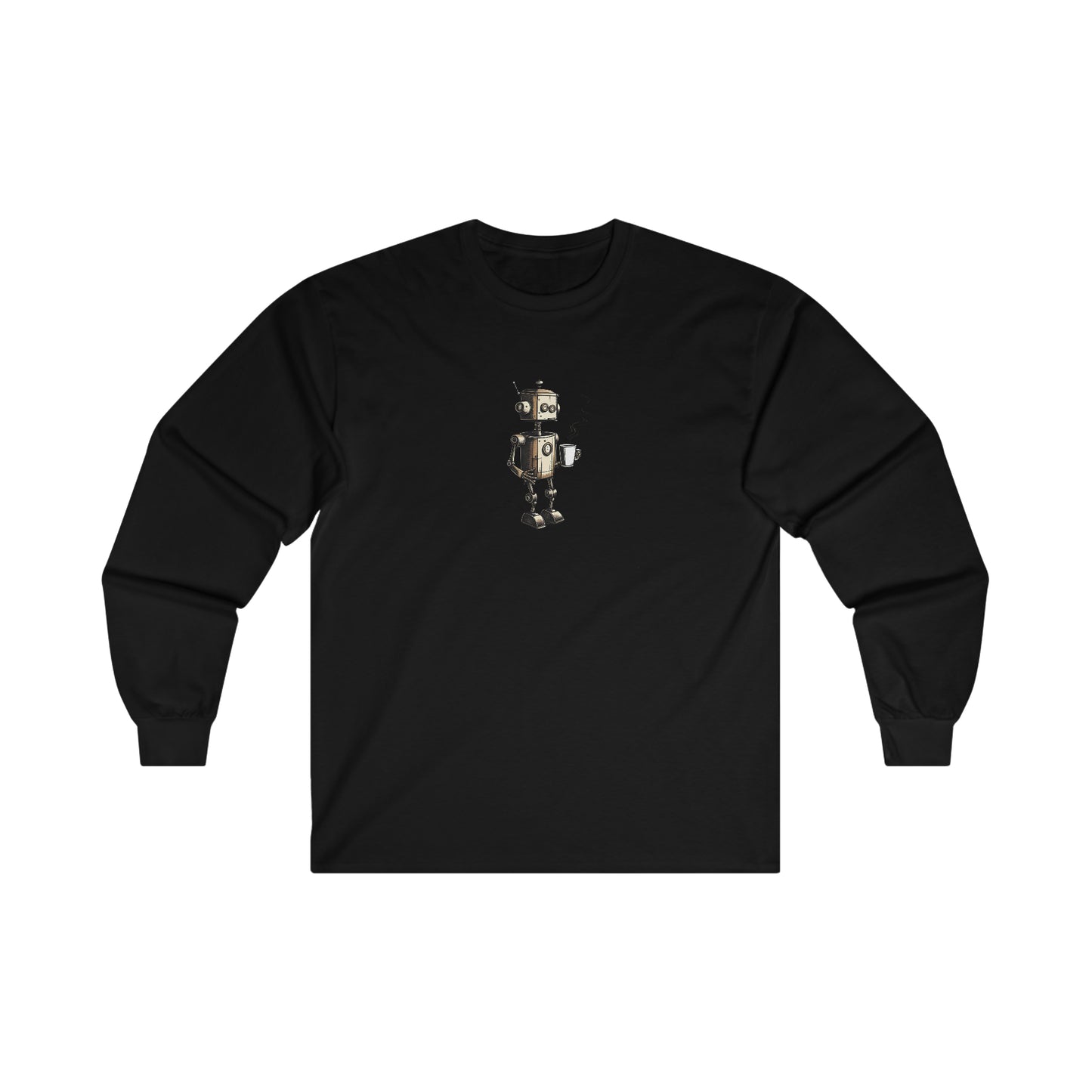 Caffeine Fuel Cotton Long Sleeve Tee | Coffee, Caffeine Lovers | Casual Hangout Streetwear T-Shirts | Gift Shirt