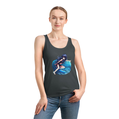 Surfer Girl Anime Tank Top | Beach Surf Tee | Summer Casual Hangout Tee