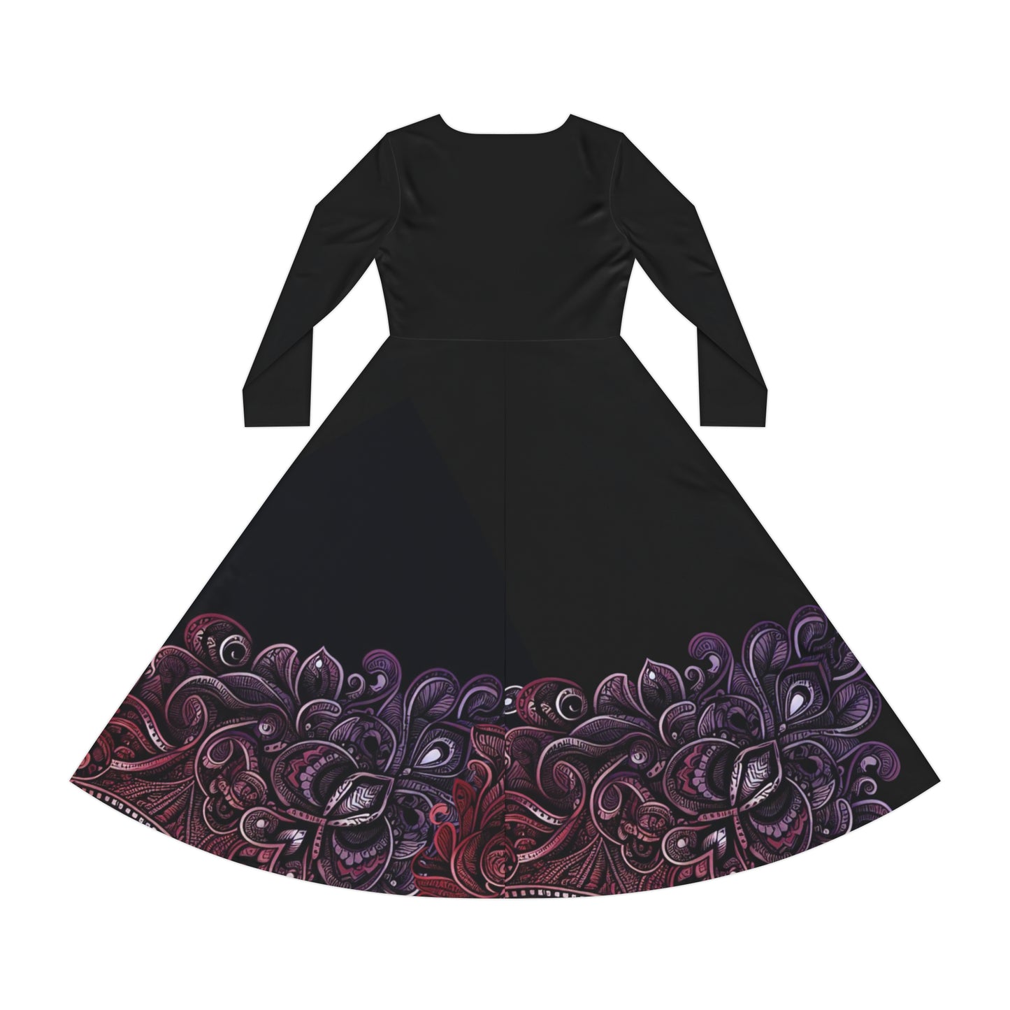 Women's Long Sleeve Tribal Paisley Dress